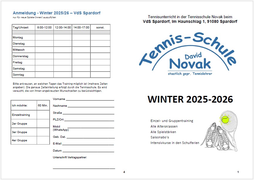 Flyer Spardorf Winter 2025-26